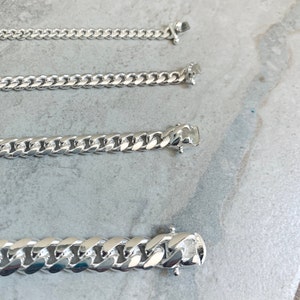 SOLID 925 Miami Cuban Bracelet Sterling Silver Link Chain Lock Box in 4mm 5mm 6mm 8mm 10mm 7.5 8 High Polish Durable Heavy Non tarnish image 8