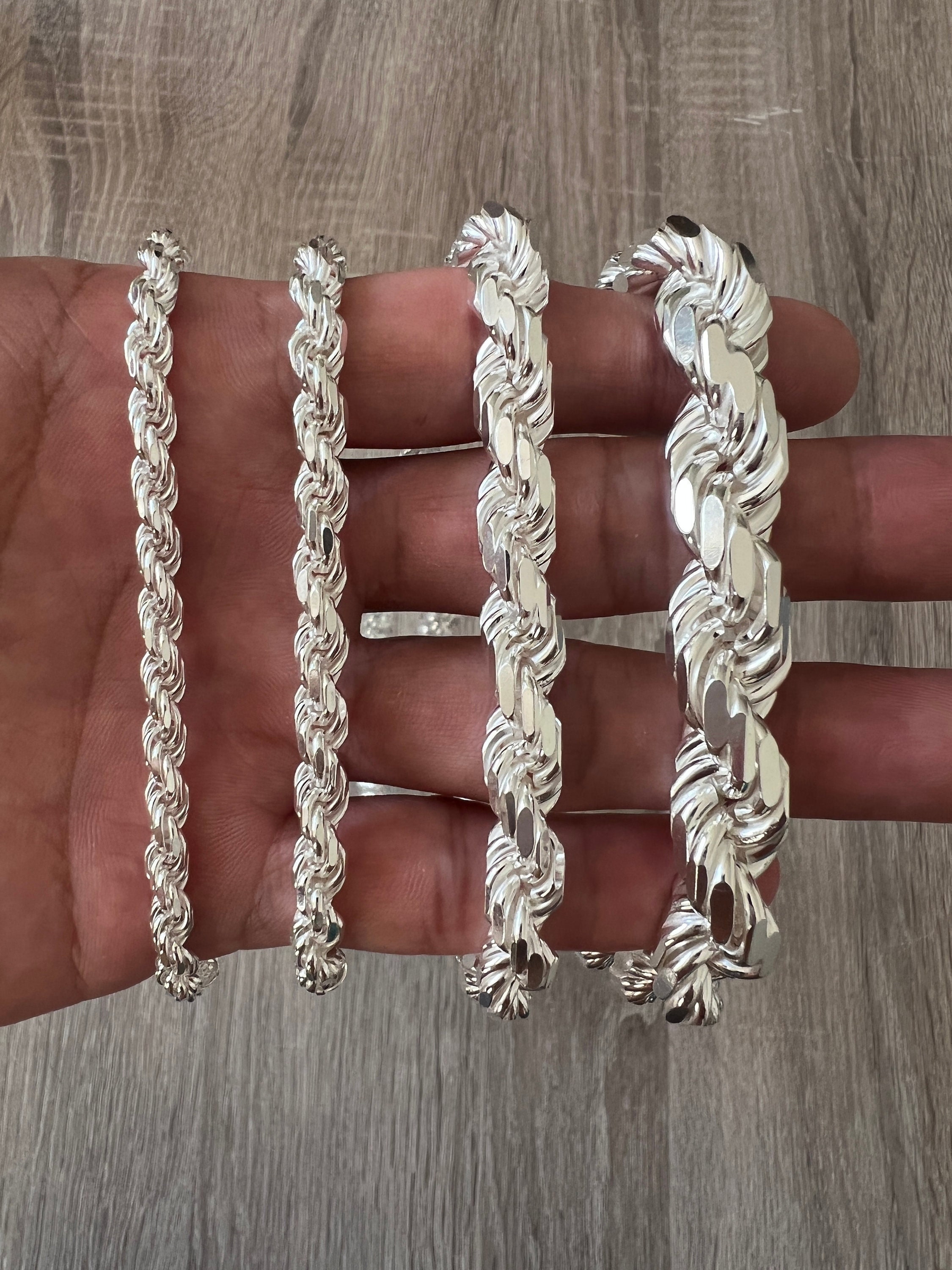 Men's Sterling Silver Classic Twisted Rope Bracelet • Projekt-M