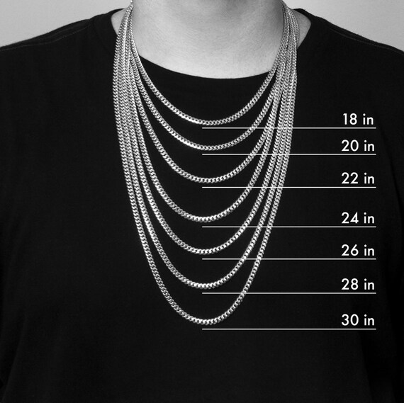 8mm silver cuban link chain deals