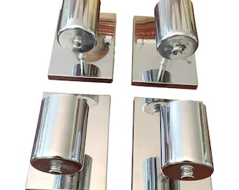 Vintage Mid-Century Chrome Sconces - Set of 4 - American Made