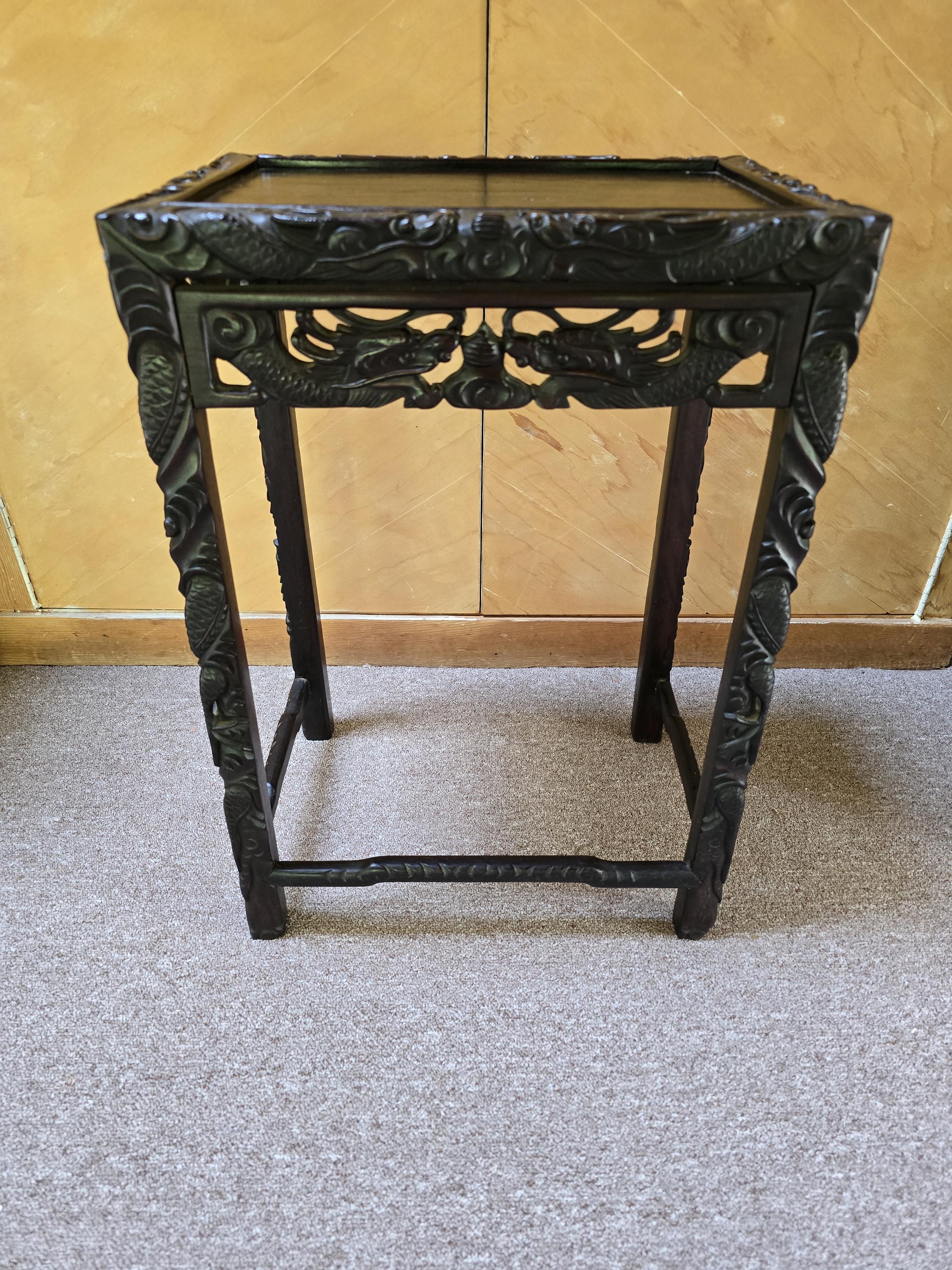 Antique Chinese Carved Dragon Table - Etsy