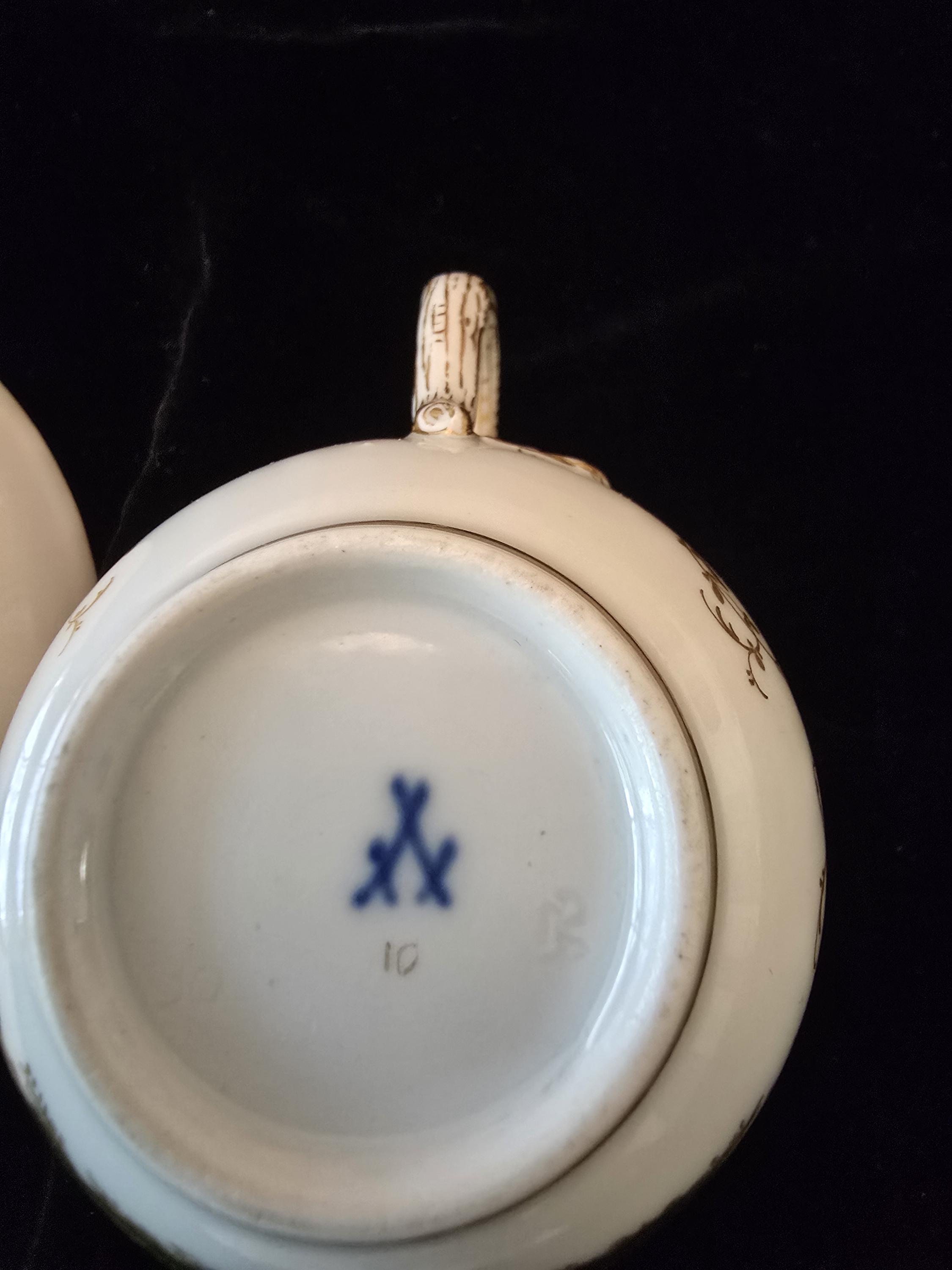 Antique Meissen Porcelain Cup Saucer Museum Quality - Etsy Israel