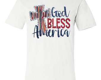 God Bless America Cross Unisex Tshirt - Etsy God Bless America Cross Unisex Tshirt - Etsy