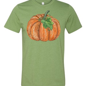 Pumpkin leopard with leaf unisex tshirt