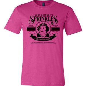 Aunt Bethany&#39;s sprinkles unisex t-shirt