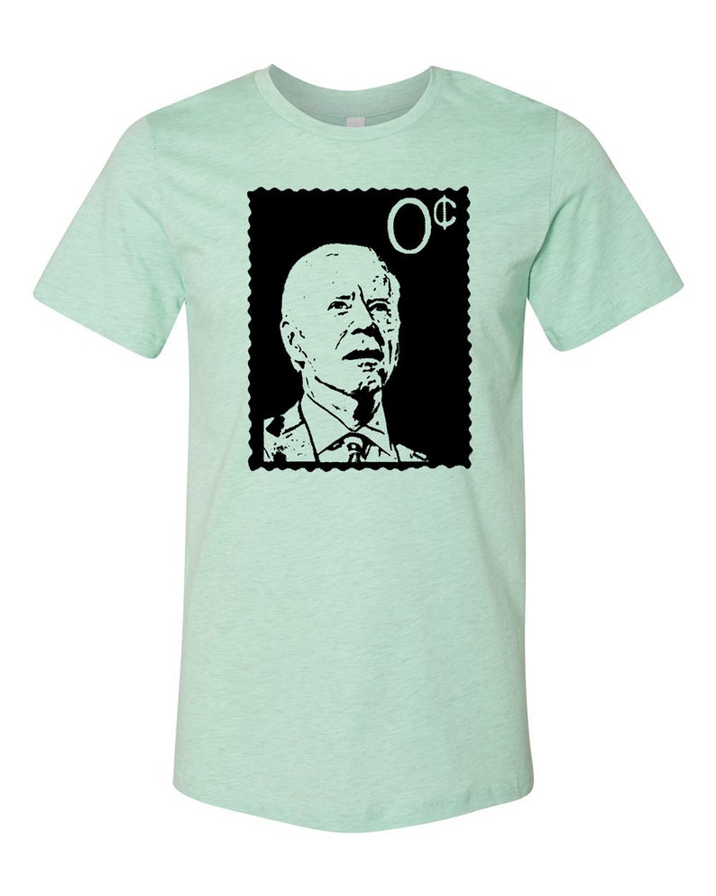 Biden zero cents sense unisex tshirt heather prism mint