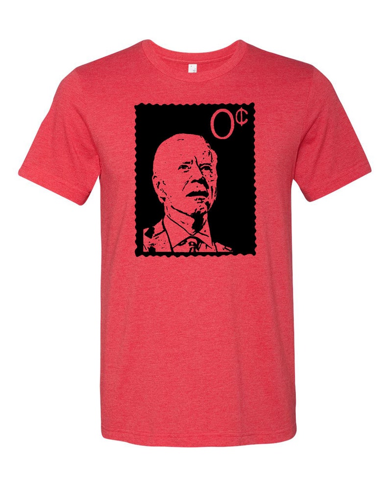 Biden zero cents sense unisex tshirt heather red