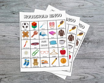 Carte imprimable de jeu et d&#39;activité de bingo en salle pour enfants - Activité pour enfants en quarantaine