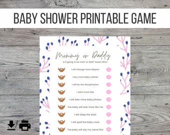 Baby Shower Printable Party Game -  Floral Design