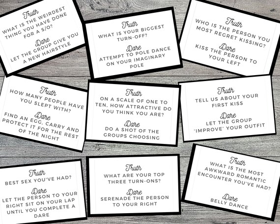 Free Printable Truth Or Dare Cards
