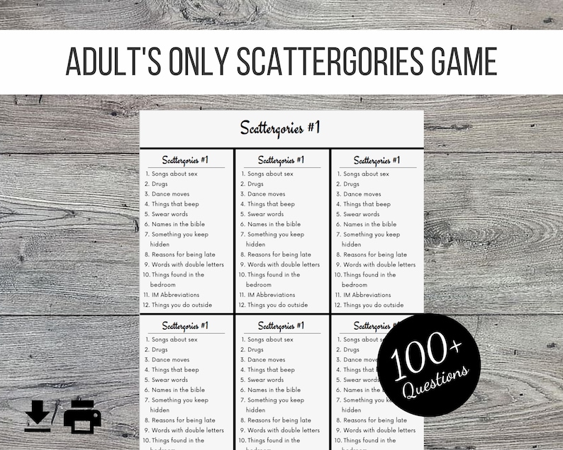 scattergories list card scattergories list card