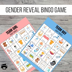 Bingo per Baby Shower con tenero elefantino, da stampare JPG -  Italia