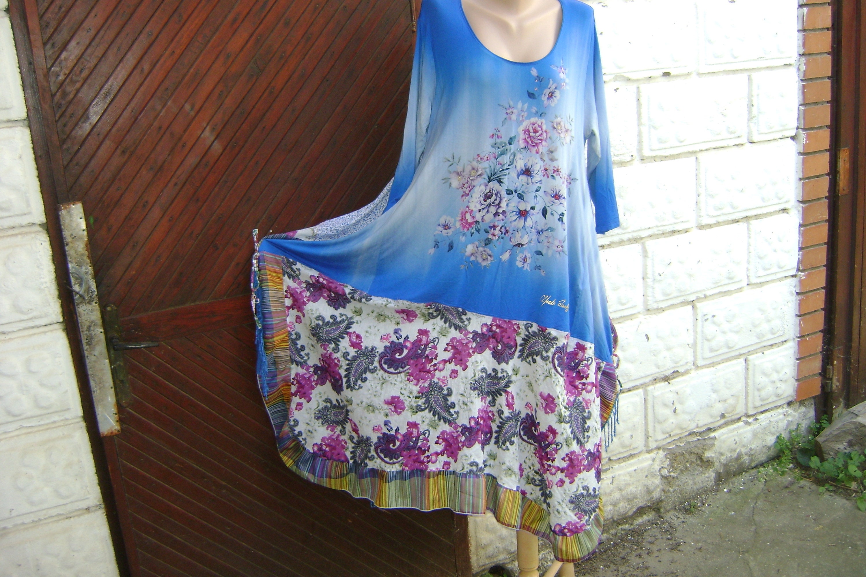 bohemian patchwork dress