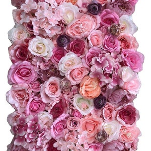 New Customize Wedding Flower Wall 3D Backdrops For Romantic Photography Baby Shower Salon Special Event Fake Floral Panel 15.75x23.62inch