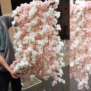 桜のつる 180 cm/70.86インチ 桜 桃色 籐 結婚式 テーブル装飾 屋外 アーチ装飾 桜のつる 5本