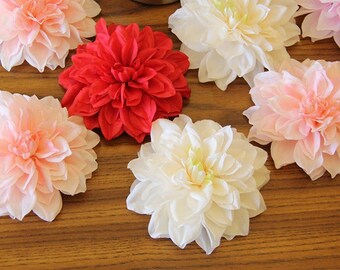 Cabezas de flores de dalia de seda, 30 unidades, decoración de boda DIY