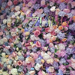 Artifical Simulation Flower Wall For Wedding Photography Background Bridal Shower Baby Shower Arrangement Decor Floral Panels 15.75X23.62&quot;