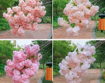 Silk Cherry Blossom Stems: Spring Sakura Wedding Flowers (Set of 5)
