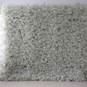 High Quality White Rose Baby Breaths Mix Flower Wall For Wedding Arrangement  Event Photography Backdrop Fabric Rolling Up Curtain Cloth