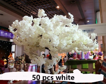 5 Stems Length 100cm/39.97" Artificial Simulation Silk Cherry Blossom Wedding Decoration Flowers Sakura Spring