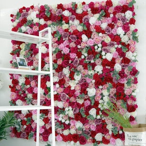 Rose Peony Flower Wall for Wedding Backdrop Special Event Bridal Shower Baby Shower Arrangement Decor Floral Panels 40*60cm