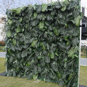 Artificial Fake Monstera Palm Leaves Backdrop Wall For Event Salon Party Photography Backdrop Fabric Rolling Up Curtain Fabric Cloth