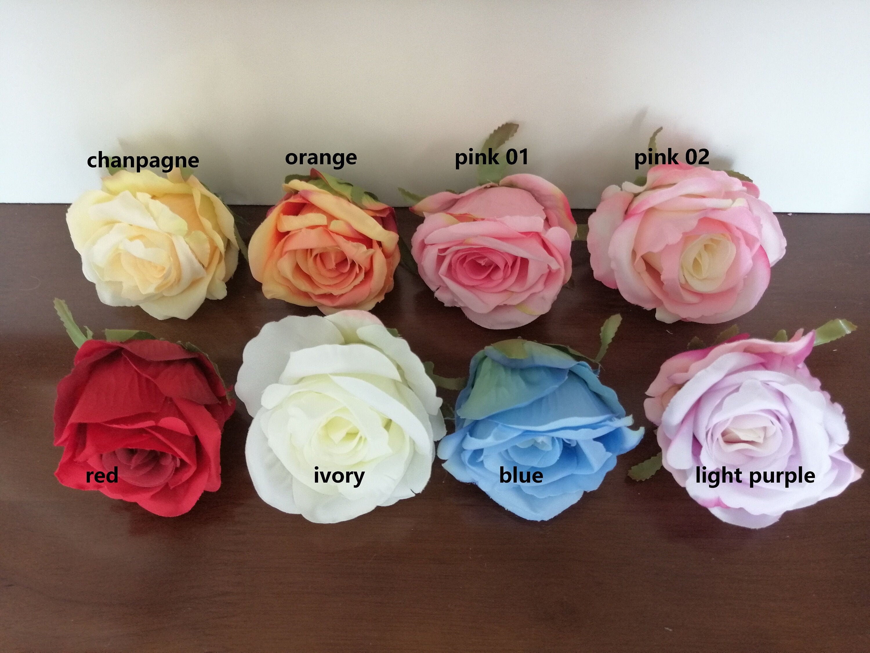 30 pezzi di fiori artificiali per il fai da te, mini teste di rose finte