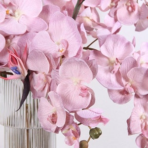Luxury Silk Flower Silk Butterfly Orchid Stem 37&quot; Tall For Wedding Table Centerpieces Butterfly Orchid Phalaenopsis