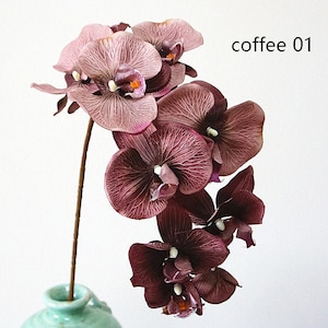 2 Stems Luxury  Flower Silk Butterfly Orchid Stem 37&quot; Tall For Wedding Table Centerpieces Butterfly Orchid Phalaenopsis