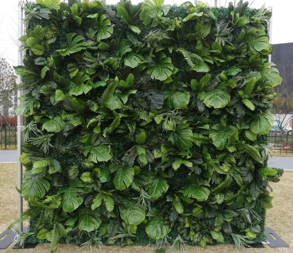 Knstliche Pflanzenwand Knstliche Pflanzen Wandpaneele 40x60cm  Grne  Faux Blattpflanzen, Set 9/12 Stck