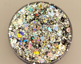 Body Glitter, Face Glitter Gel Makeup, Eye, Hair, Rave, Festival, Cosmetic, Chunky, Holographic, Silver, Stars, Rainbow, Cheer, Softball, 5K