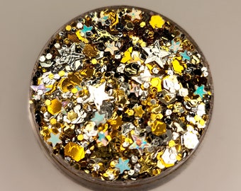 Body Glitter Gel, Face Glitter, Eye Glitter Makeup, Hair Glitter, Rave, Festival, Holographic, Gold, Silver, Stars, Kids, Cheer, Softball