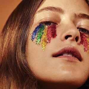 Glitter Gel Adhesive, Glue, Face, Body, Hair, Loose Glitter, Base, Clear, Cruelty Free, Non-Toxic, Vegan Makeup, Cosmetic, Mixing Medium
