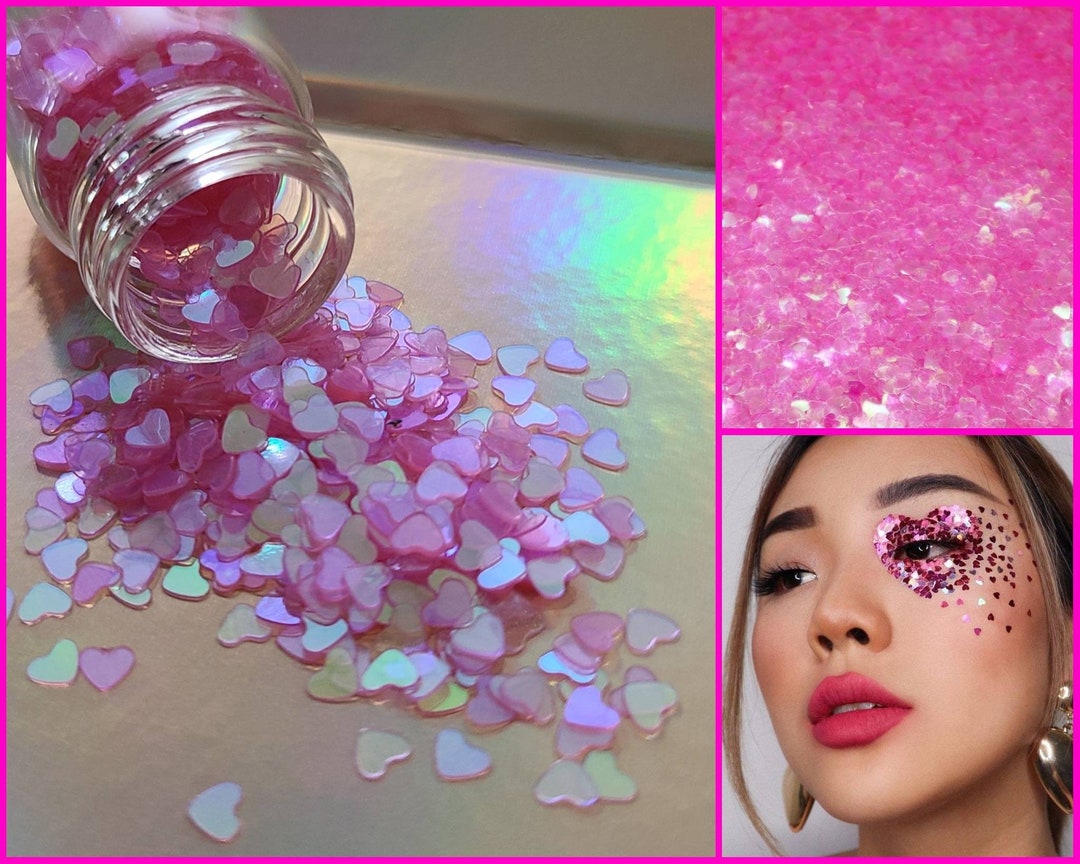 Face Glitter, Body Glitter Gel, Rave Glitter, Festival Makeup, Heart