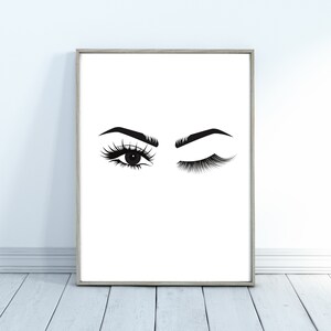 Wall Art Prints, Digital Download, Trendy, Printable, Art, Lashes, Eyelashes, Lash Tech, Cosmetologist, Fashion, Makeup Artist, Home Decor