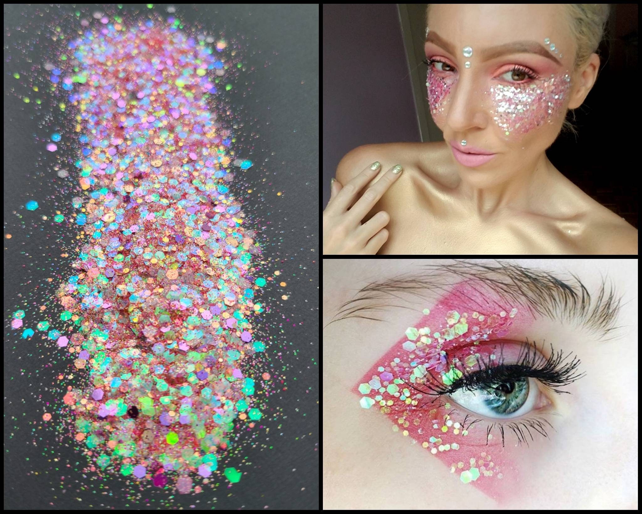 Body Glitter, Face Glitter Gel Makeup, Hair, Eye, Rave, Festival