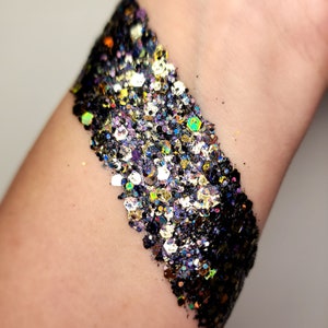 Face Glitter, Body Glitter Gel, Football, Steelers, Hair, Rave, Festival, Eye Makeup, Holographic, Black, Gold, Cosmetic, Chunky, Euphoria