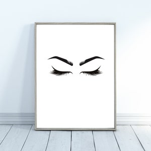 Wall Art Prints, Digital Download, Trendy, Decor, Printable Art, Lashes, Eyelashes, Lash Tech, Cosmetologist, Fashion, Makeup,  Home Decor