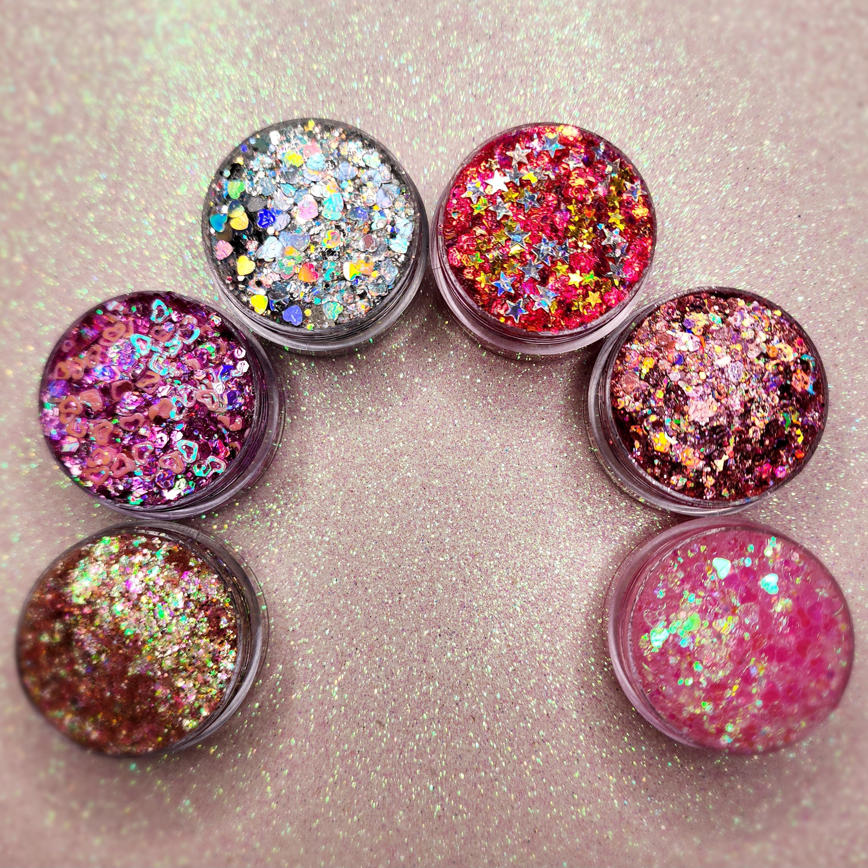 10g Loose Glitter Holographic Star Glitter Large Hair Eye Face Body Makeup  Glitter Iridescent Cosmetic star