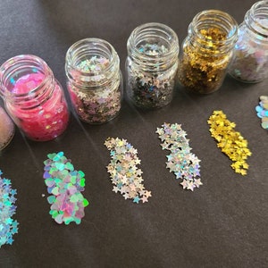 Face Glitter, Body Glitter, Rave, Festival, Eye Makeup, Stars, Gold, Silver, Opal, Pink, Holographic, Iridescent, Cosmetic, Loose, Euphoria