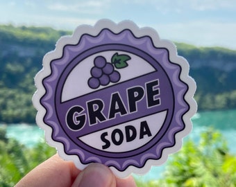Grape Soda Vinyl Sticker: UP Movie Inspired, Waterproof Decal
