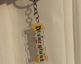 Disneyland Keychain: Retro Disney Sign Acrylic Keychain