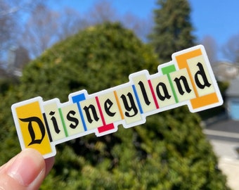 Disneyland Sticker / Disneyland Sign Sticker / Disney Sticker/ Retro Disney Sticker / Disneyland Hotel