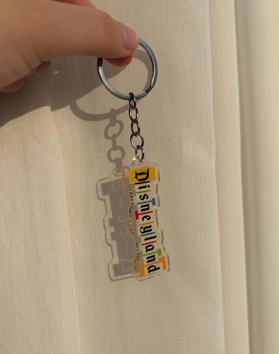 Disneyland Keychain: Retro Disney Sign Acrylic Keychain