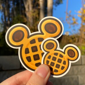 Mickey Waffle Sticker Mickey Waffle Sticker / Vinyl Sticker / Disney Sticker / Mickey Sticker ...
