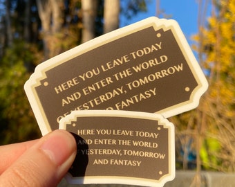 Disneyland Welcome Sign Vinyl Sticker – Walt Disney Quote