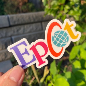 Retro Epcot Logo Sticker - Walt Disney World Waterproof Vinyl Decal - Etsy