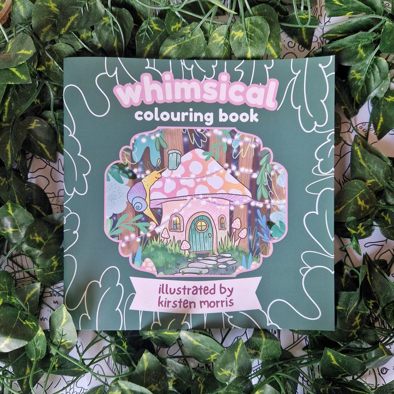 Whimsical Colouring Book - Nature Lover Animals & Bugs - Frogcore Whimsycore afbeelding 11