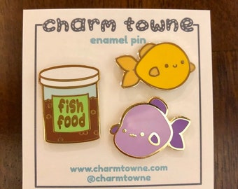 Fish Tank Enamel Pins