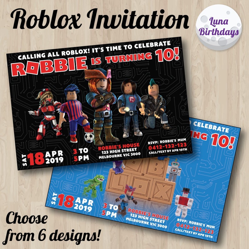 Roblox Invitation Roblox Birthday Party Invite Roblox Party Printable Roblox Gaming Party Invitation Roblox Gamers Party Roblox Invite - 